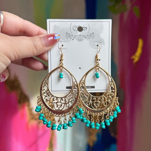Jewelry - 7 Charming Sisters | Boho Turquoise Earrings | J2